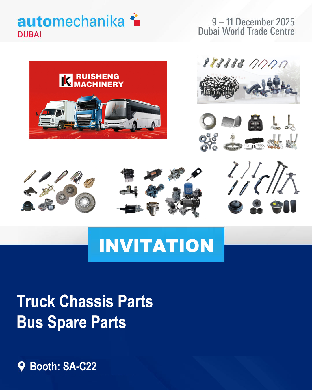 Automechanika Dubai 2025 (SA-C22) | Ruisheng Show info